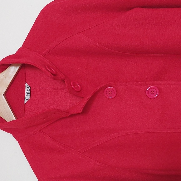 Chloe red bell sleeve copped jacket - Picture 5 of 14